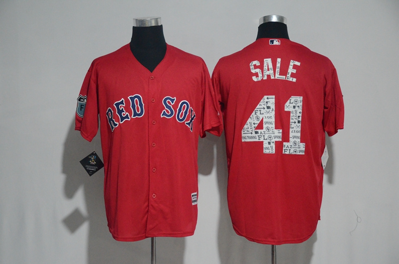 2017 MLB Boston Red Sox #41 Sale Red Fashion Edition Jerseys->atlanta braves->MLB Jersey